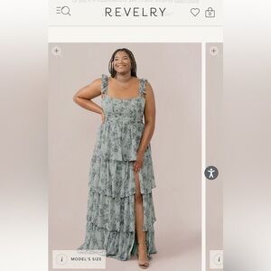 Revelry Poppy Chiffon bridesmaid dress